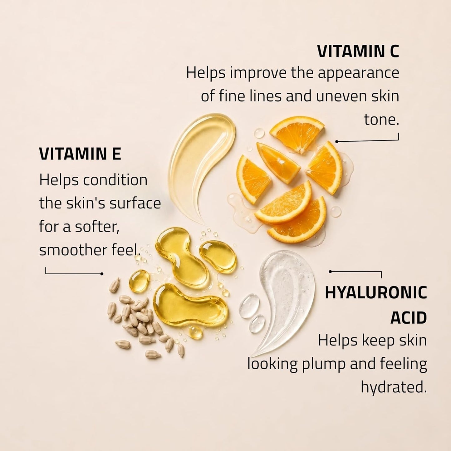 Vitamin C Serum for Face - Brightening with Hyaluronic Acid & Vitamin E | 2 oz