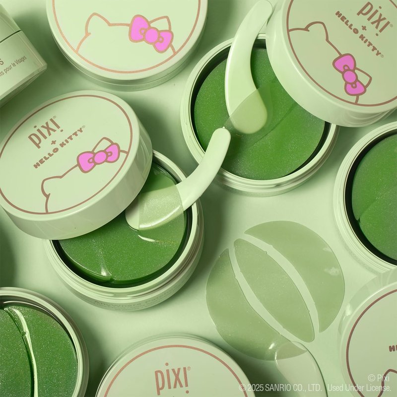 Pixi + Hello Kitty AnyWhere Multipurpose Hydrogel Patches, Hyaluronic, Caffeine & Retinol For Under Eyes, Revitalize Eye Area, 45 pairs / 90 Patches