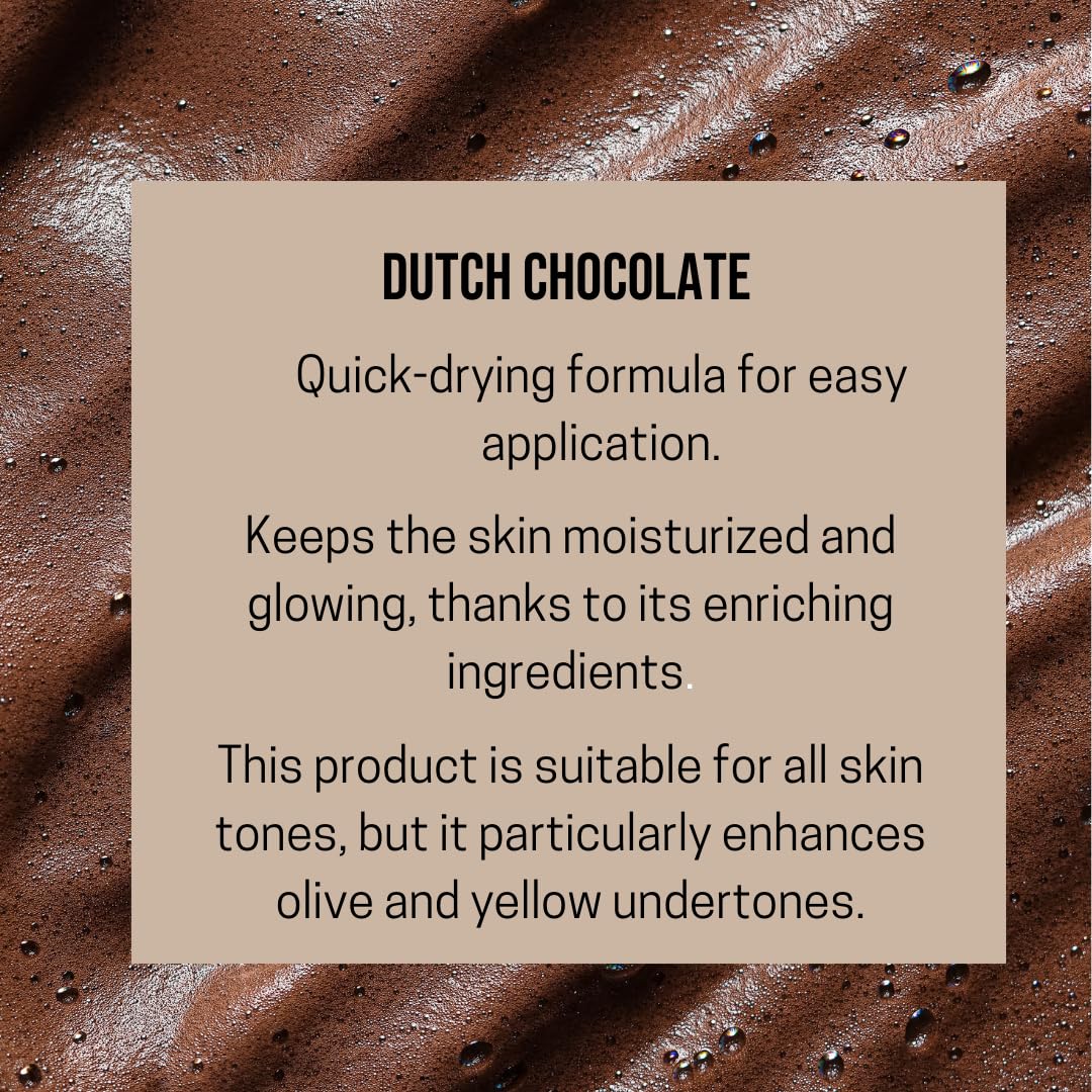Bronze Cactus Dutch Chocolate Deluxe Self Tanner Mousse – | Violet Base to Neutralize Orange Undertones | Natural Rich Brown Tan | Vegan & Cruelty-Free | Fast Dry | Hydrating with Hyaluronic Acid