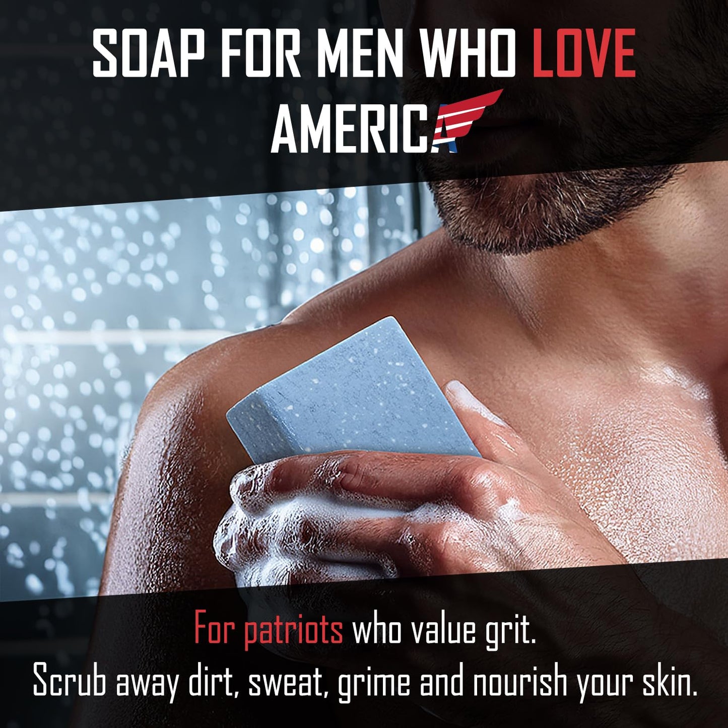 Right Wing Naturals Bar Soap Gift Set for Men | Handcrafted Cold-Pressed | Handmade Organic Soap for Men | Most Popular Flavors | Natural Scented Men’s Bar Soap| Pack of 5 Bars