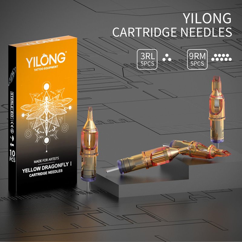 YILONG Tattoo Gun Kit - Tattoo Machine with 1500 mAh Capacity Power Supply, Tattoo Pen Kits for Beginners, Tattoo Supplies 10Pcs Cartridge Needles, 5Pcs Transfer Papers and 3mm Practice Skin