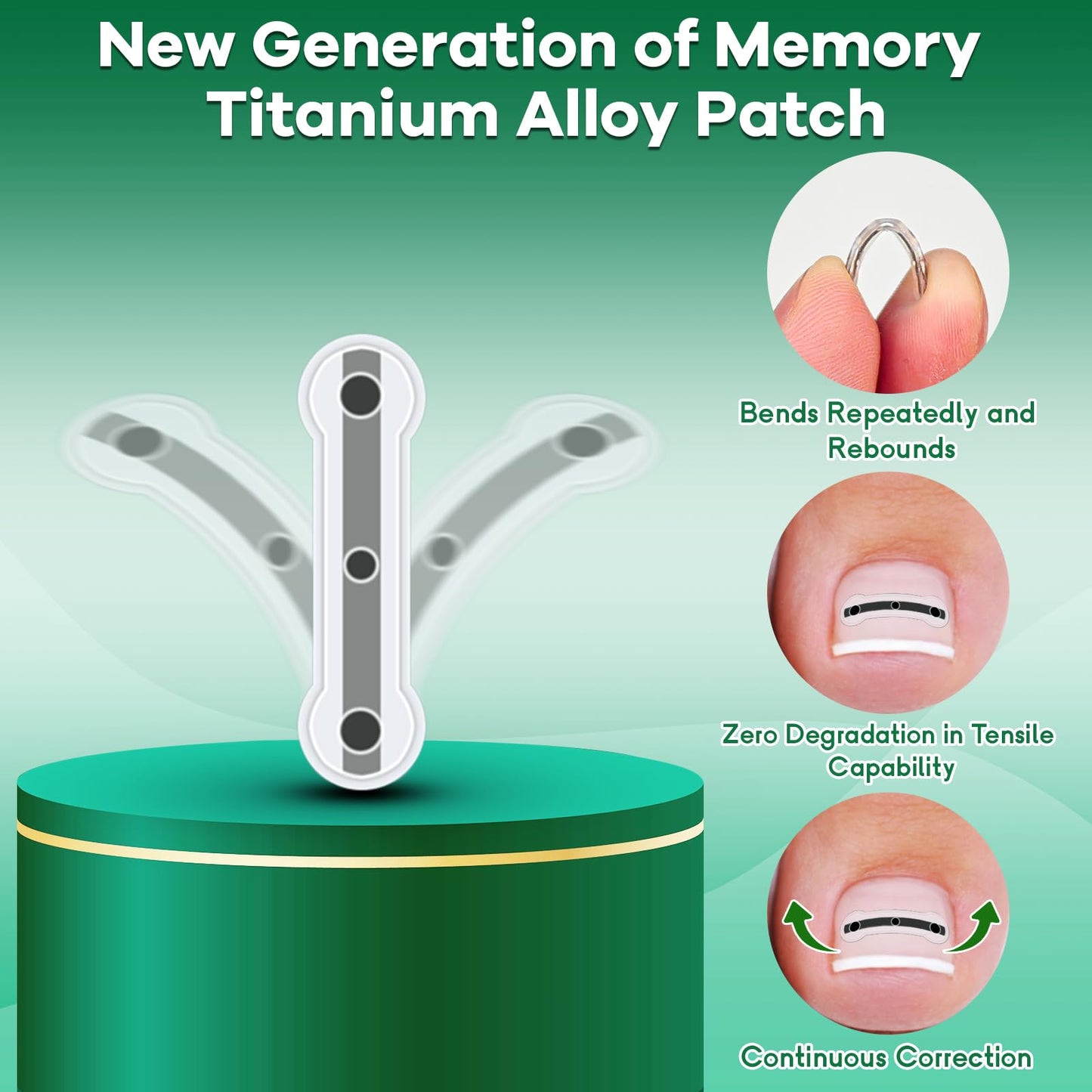 Titanium Alloy Ingrown Toenail Corrector New Version Ingrown Toenail Removal Tool Kit, Designed for Curved Nail Repair Big Toe Ingrown Toenail