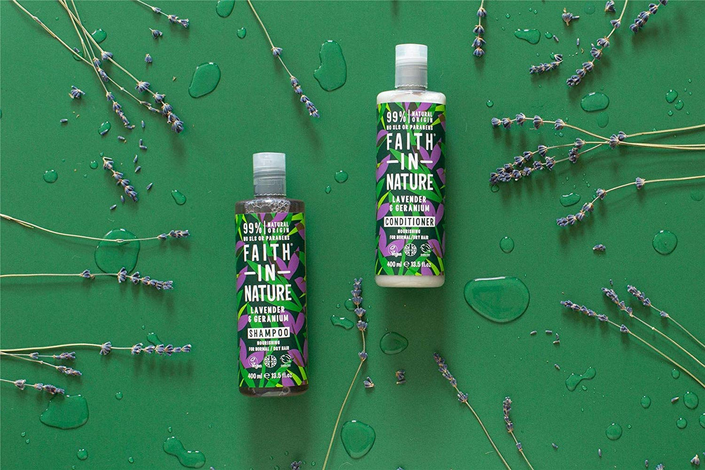 FAITH IN NATURE | Lavender & Geranium Shampoo | 1 X 400Ml (Packaging May Vary)