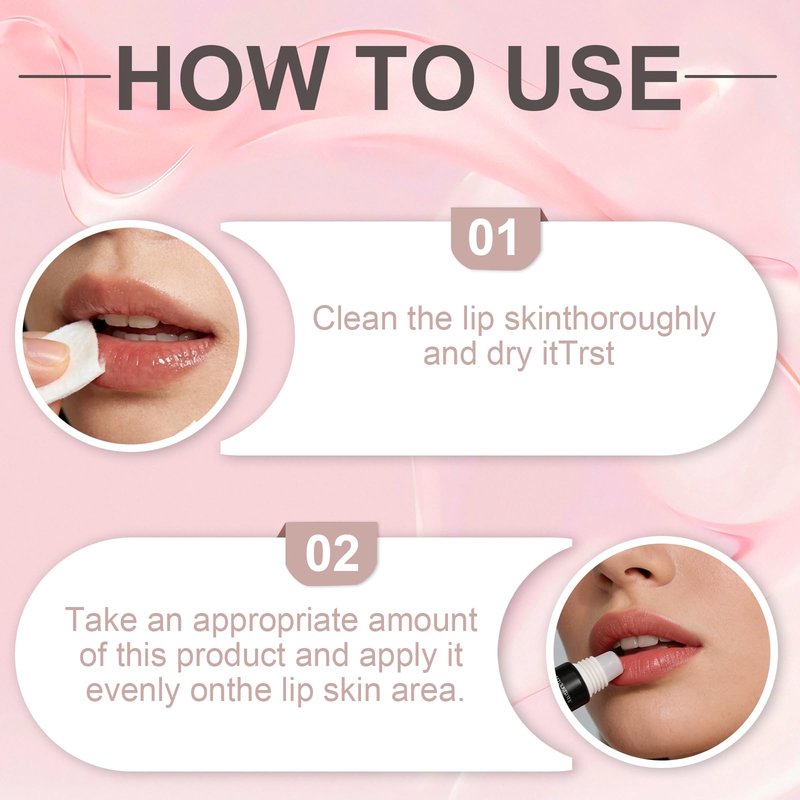 Lip Booster Plumping Serum - 24-Hour Volumizing Lip Treatment, Deeply Hydrating & Nourishing Gloss for Dry Lips, Enhances Lip Elasticity - Glovera Labios Carnosos (1PC)