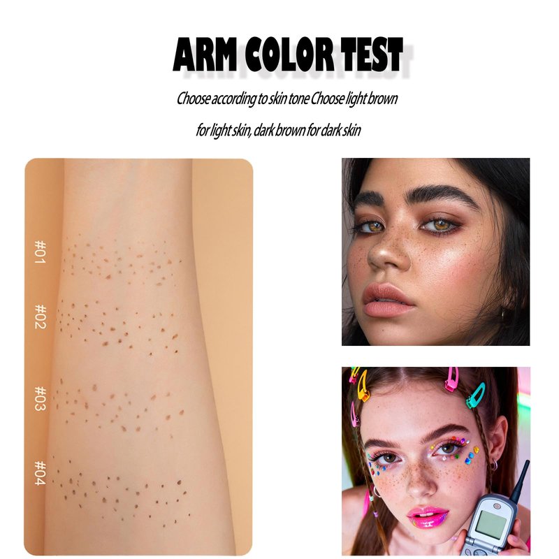 LYBHDAFA Freckle Pen, Soft Dot Faux Freckle Stamp for Natural Lifelike Sun-kissed Makeup, Waterproof & Long Lasting Quick Dry Magic Fake Freckles Stain Marker (01 Light)