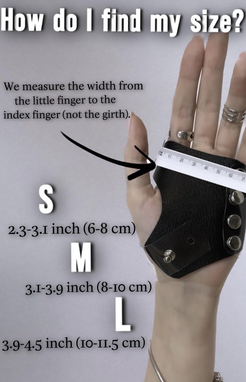Makeup Palette for Artwork | Stylish Glove for Makeup Artists | Made of Natural Leather and Hypoallergenic Vinyl (BLACK, Small RIGHT)
