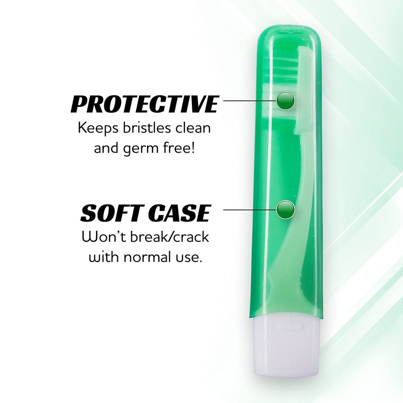 Bulk Portable Toothbrushes, Individually Wrapped, Manual Disposable Travel Toothbrush Set for Adults, Medium Soft Large Head, Multi Color Travel Toothbrush Kit (50 Pack)
