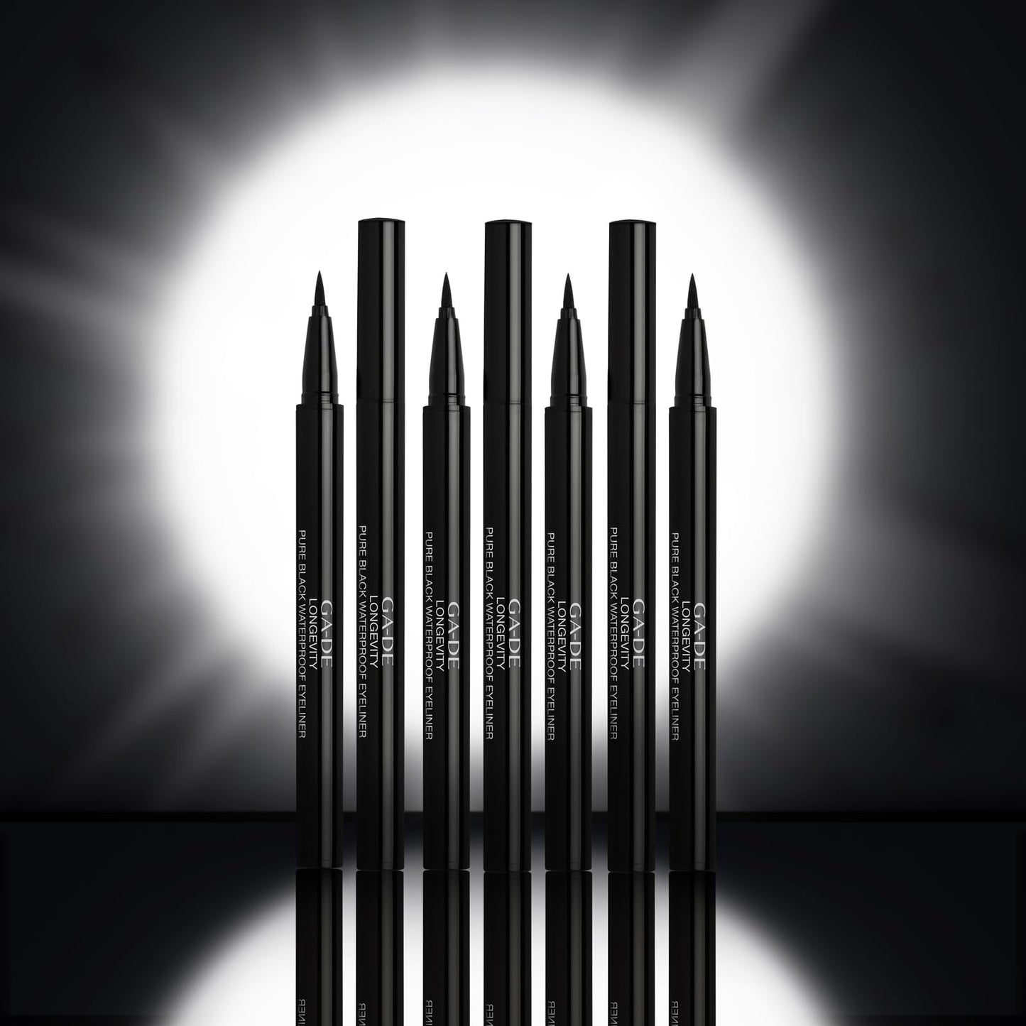 GA-DE Longevity Pure Waterproof Eyeliner - Fast-Drying, Liquid,Smudge Proof Eyeliner - Made with Super-Flex Brush for Precise Application - 0.01 oz