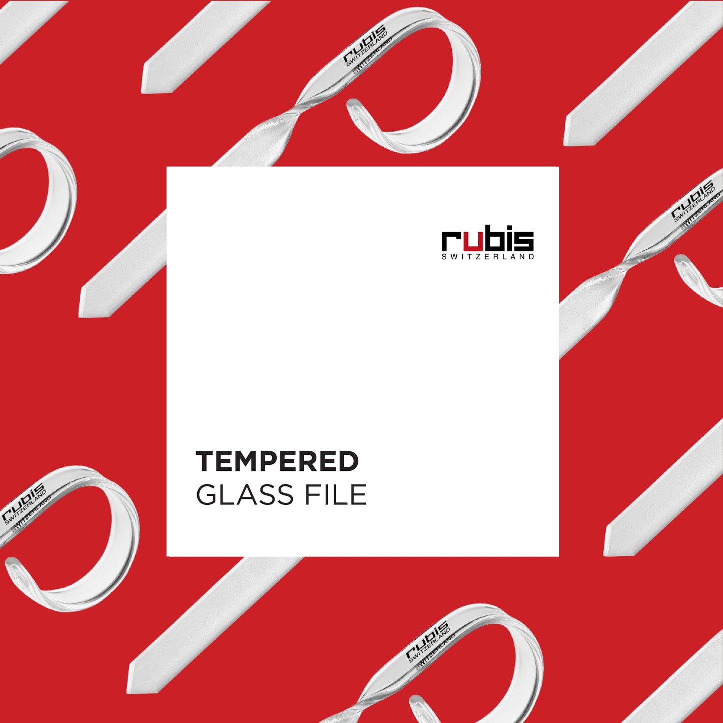 Rubis Twisted Glass Nail File for Shaping and Smoothing Finger and Toenails, 1K700GT, Made in Switzerland