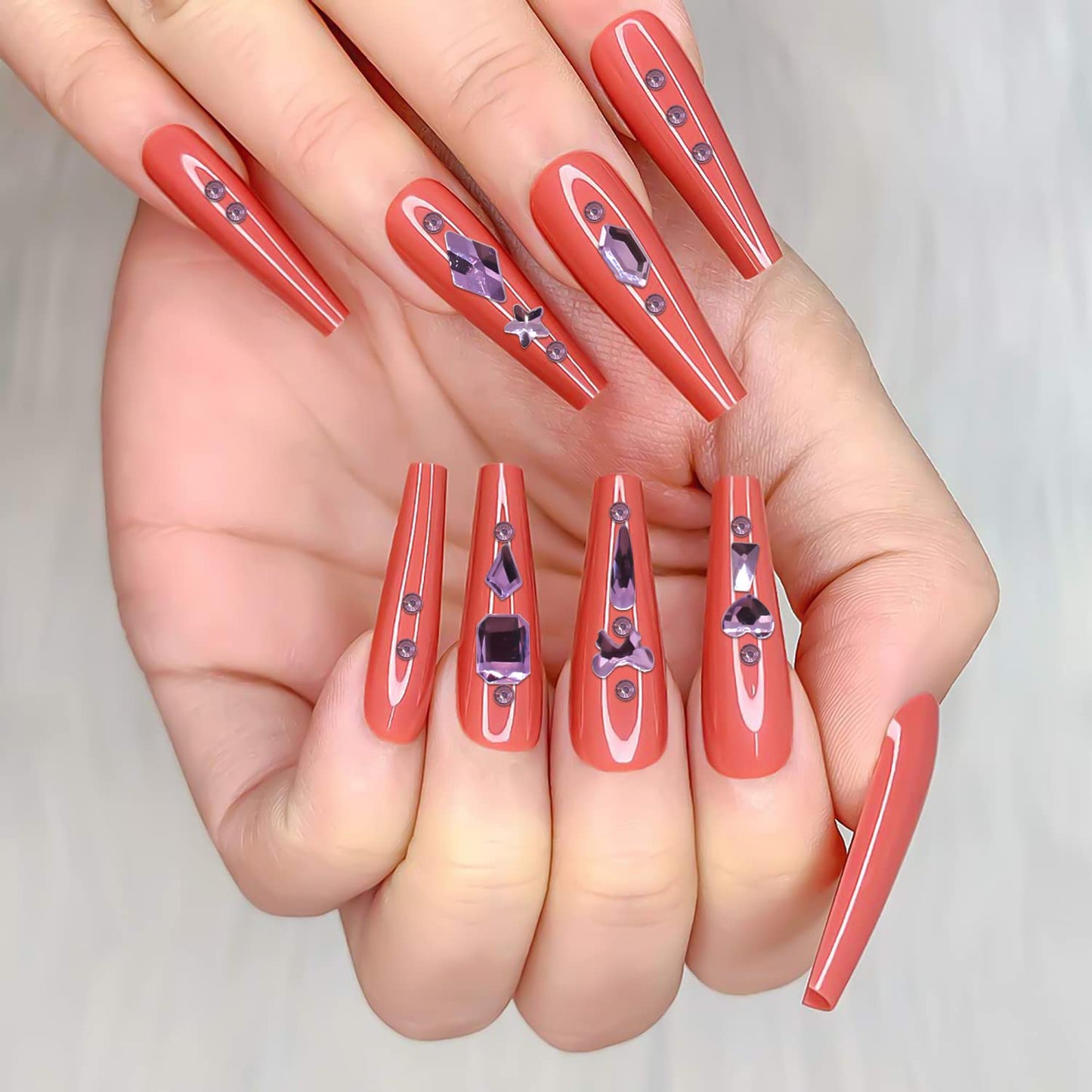 WOKOTO 2 Box 1620 Pcs Purple Nail Rhinestones Flat Back Crystals For Nail Art Diamonds Flatback Rhinestones For Women Acrylic Nails Purple Rhinestones Flatback Eye Gems Glass Rhinestones