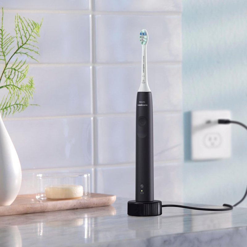 Philips Sonicare Electric Toothbrush - DiamondClean 2-Pack Bundle | Rechargeable, Pressure Sensor, Travel Case, Black