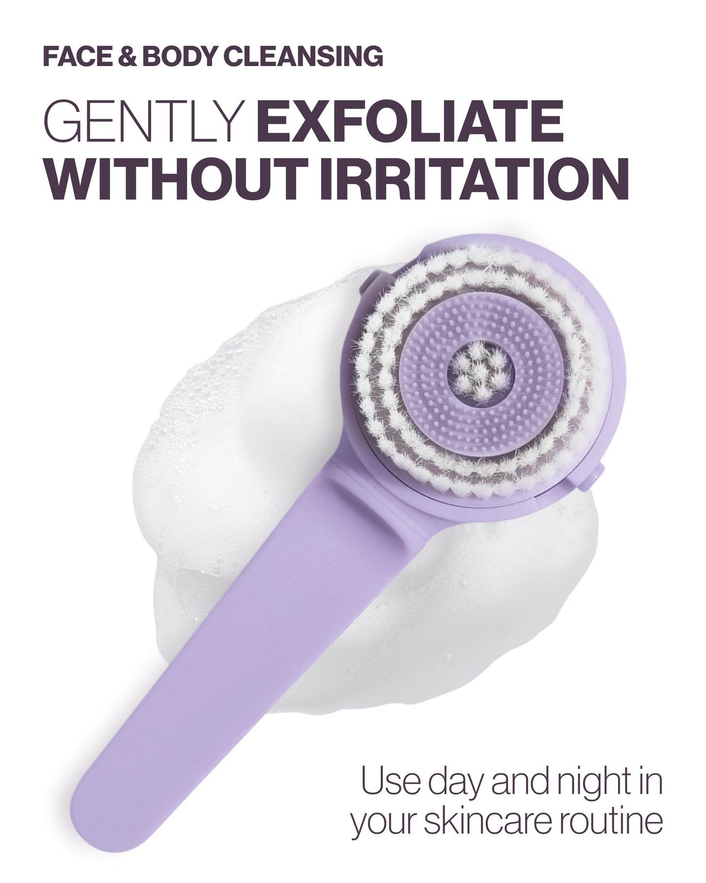 Anisa Beauty Cleansing Brush | Gentle Facial Exfoliator with Soft Synthetic Fibers & Flexible Silicone for Deep Cleansing | Vegan & Cruelty-Free