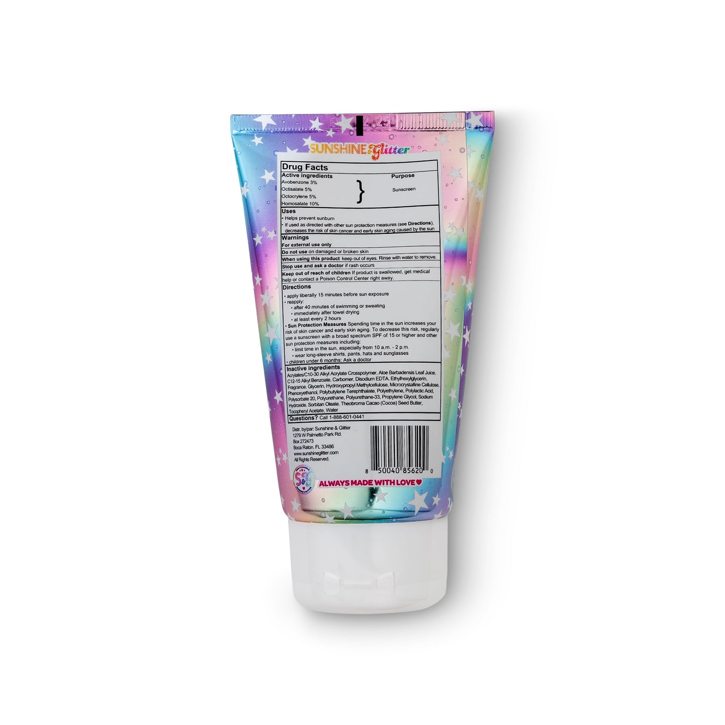 Seastar Sparkle - Cosmic Marshmallow Scented Glitter Sunscreen Lotion - SPF 50 - Biodegradable Sunscreen, Kids, Water Resistant, Glitter lotion, Cruelty Free, Kids Lotion, Made in USA, 3.4oz