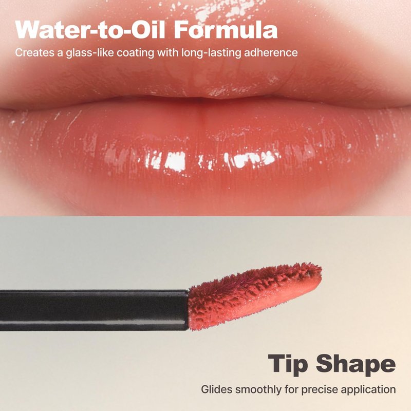 DINTO Blur-Glowy Lip Tint - Glossy Finish, Hydrating, Long Lasting, Lightweight Texture, Non-Sticky, Vegan & Cruelty-Free, K beauty (220 Deo Volente, 0.11 fl.oz)
