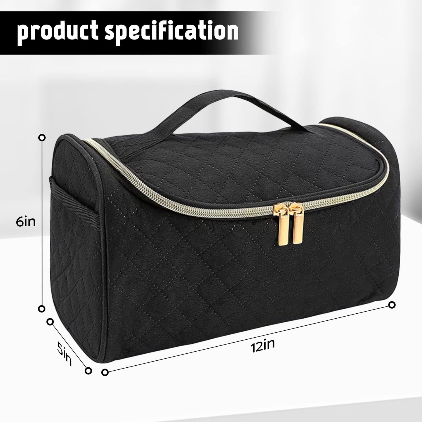 FRMARCH Travel Storage Bag Compatible with Dyson Airwrap Styler, Portable Travel Organizer with Clips for Airwrap Hair Styler Case and Attachments, Cosmetic Travel Cases with Hanging Hook, Black