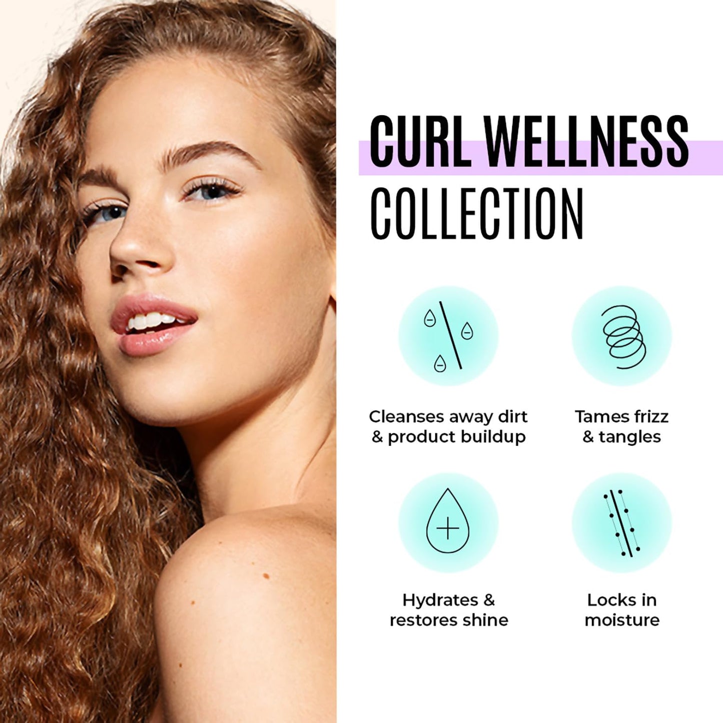 Malibu C Curl Wellness - Curl-Enhancing Shampoo & Conditioner Set | Hydrating Frizz Control for Moisture & Shine