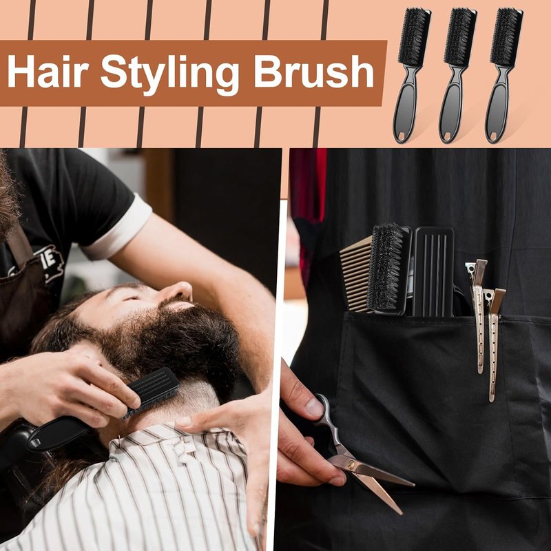80 Pcs Clipper Cleaning Brush Set - Nylon Haircut & Barber Fade Trimmer Brushes | Black