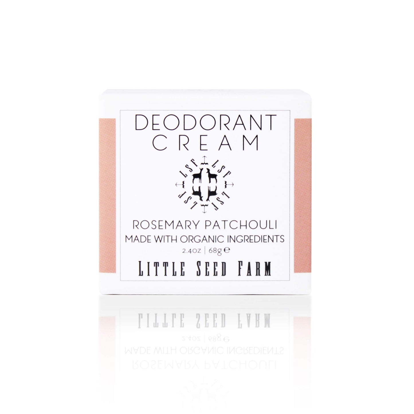 Little Seed Farm All Natural Deodorant Cream, Aluminum Free Deodorant for Women or Men, 2.4 Ounce - Rosemary Patchouli + Applicators Bundle