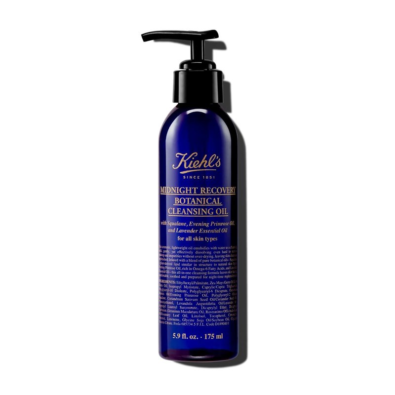 Kiehls Midnight Recovery Cleansing Oil - Gentle Botanical Cleanser for All Skin Types | 5.9 oz