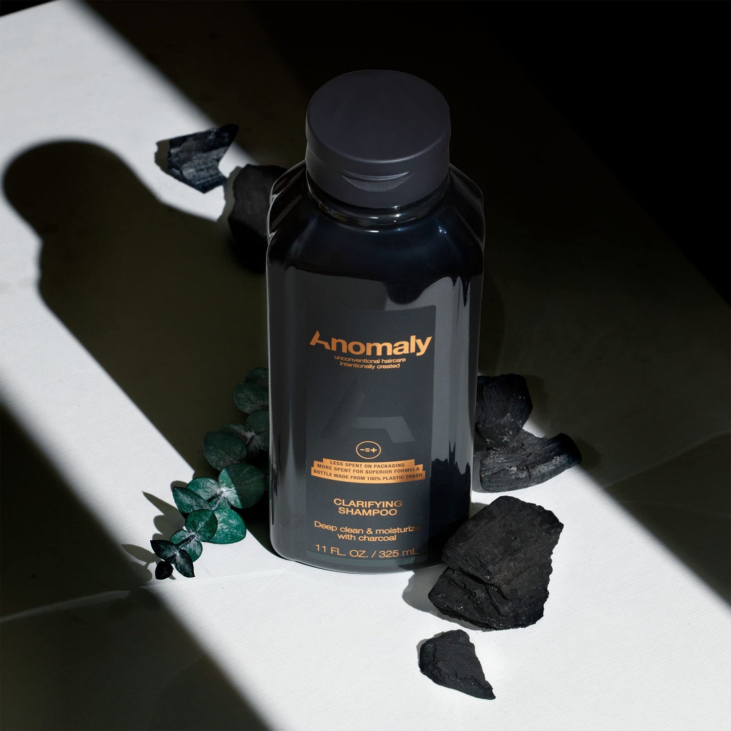 Anomaly Vegan Eucalyptus Clarifying Charcoal Scalp Shampoo for Build Up | Sulfate Free & Paraben Free |for Women & Men| Eco Friendly Sustainable Packaging from Ocean Plastic, 11 fl. oz. (Pack of 3)