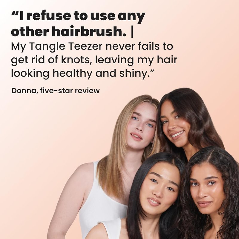 Tangle Teezer Ultimate Detangler Brush - Wet & Dry Hair, Reduces Breakage & Eliminates Knots | Apricot Color