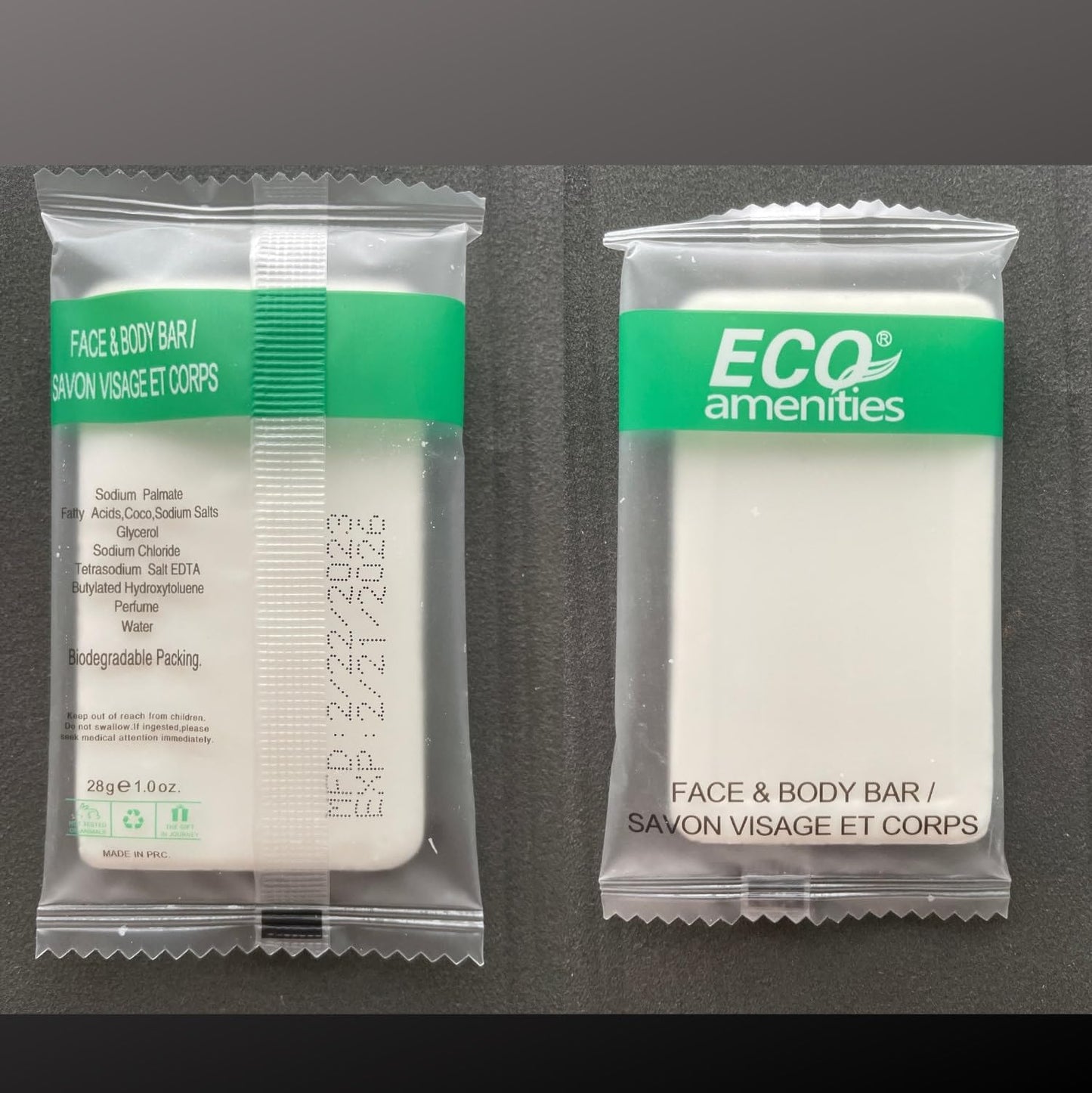 ECO amenities Bar Soap - Travel Essentials Bath Soap Bars - Hotel Amenity Bulk Set - Cruelty-Free & Individually Wrapped - 1 Oz Travel Pack