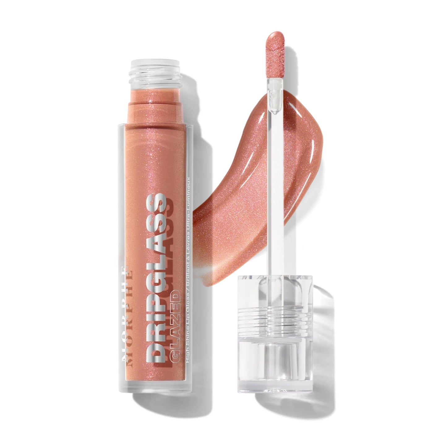 MORPHE Dripglass Glazed High Shine Lip Gloss - Glide On Juicy, Semi-Sheer & Nourishing Lip Color - Buildable Formula Infused with Plant-Derived Squalane & Vitamin E