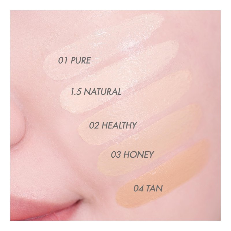 AMUSE SEOUL Dew Power Vegan Cushion Foundation Refill (1.5 NATURAL REFILL) - Semi Glow, Full Coverage, Dewy Finish, Long Lasting, Lightweight, Smooth Radiant Skin, Vegan, Korean Beauty Makeup