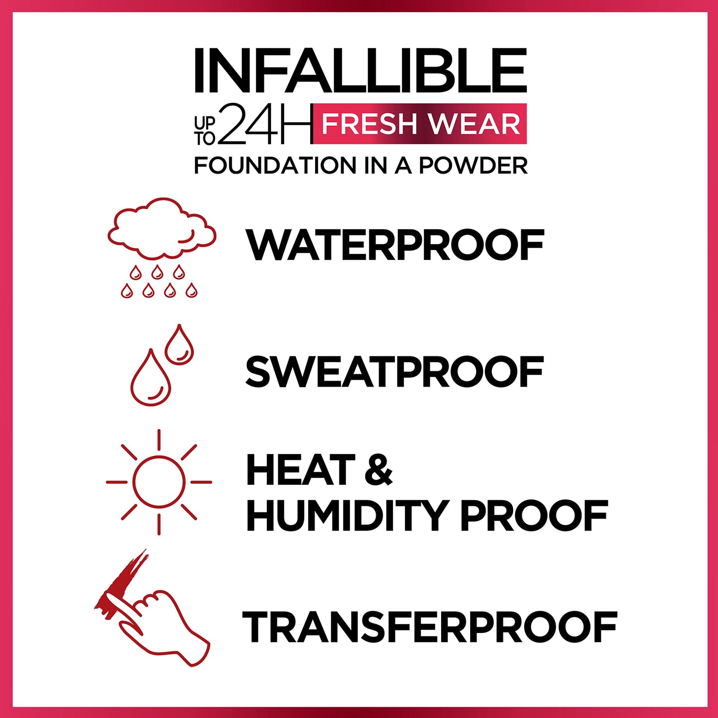 L'Oreal Paris Makeup Infallible Fresh Wear Foundation in a Powder, Up to 24H Wear, Waterproof, Sand, 0.31 oz. (Packaging May Vary)