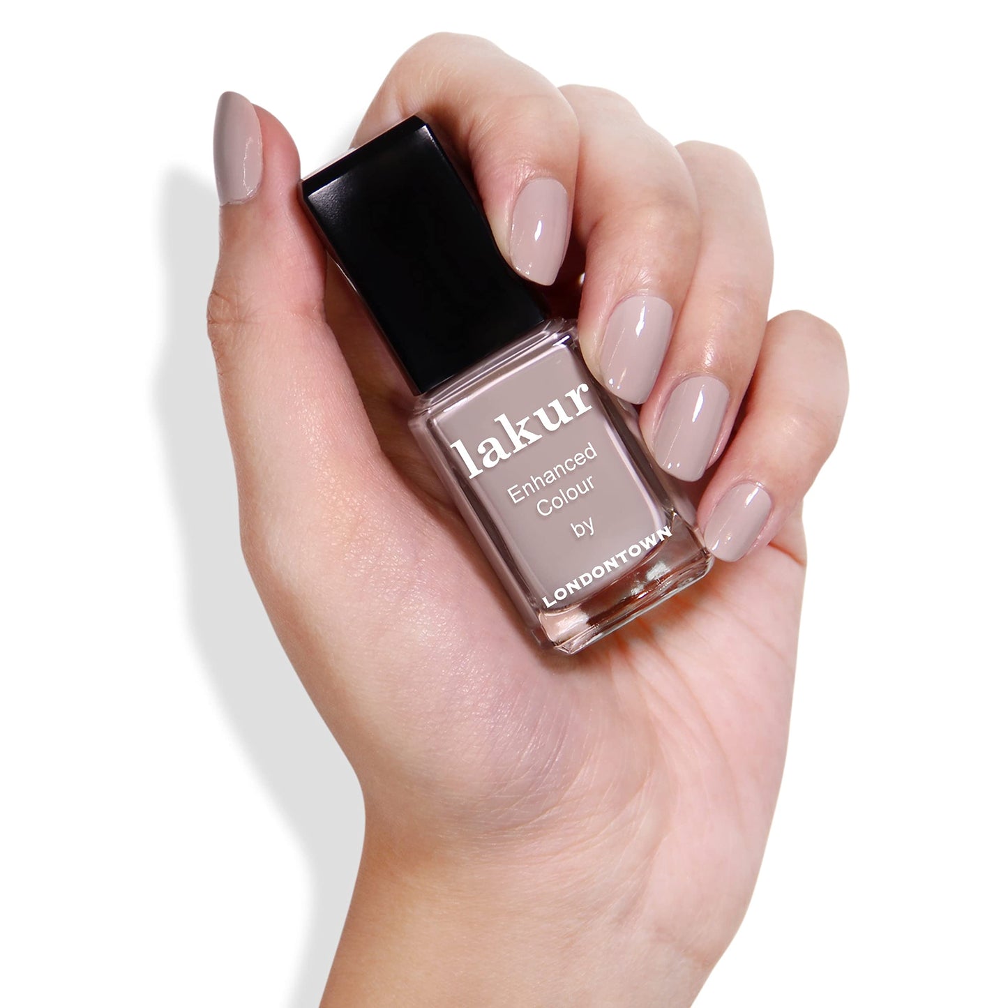 LONDONTOWN lakur Nail Polish - Chip-Resistant, Non-Toxic, Conditions & Hydrates Nails | Nude Brown, .40 fl oz
