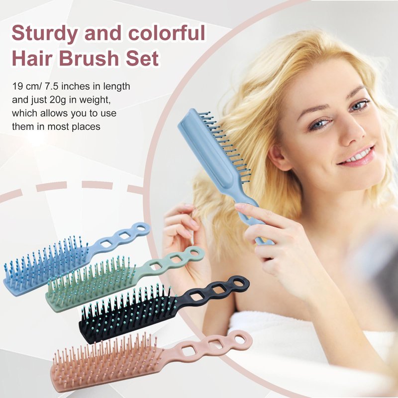 Gisdo Bulk Hair Brushes for Homeless, 60 Pieces Hair Brush Bulk for Curly Wavy Hair Blow Drying Styling Detangling Suitable for Shelter, Hotel,Charity(Colorful)