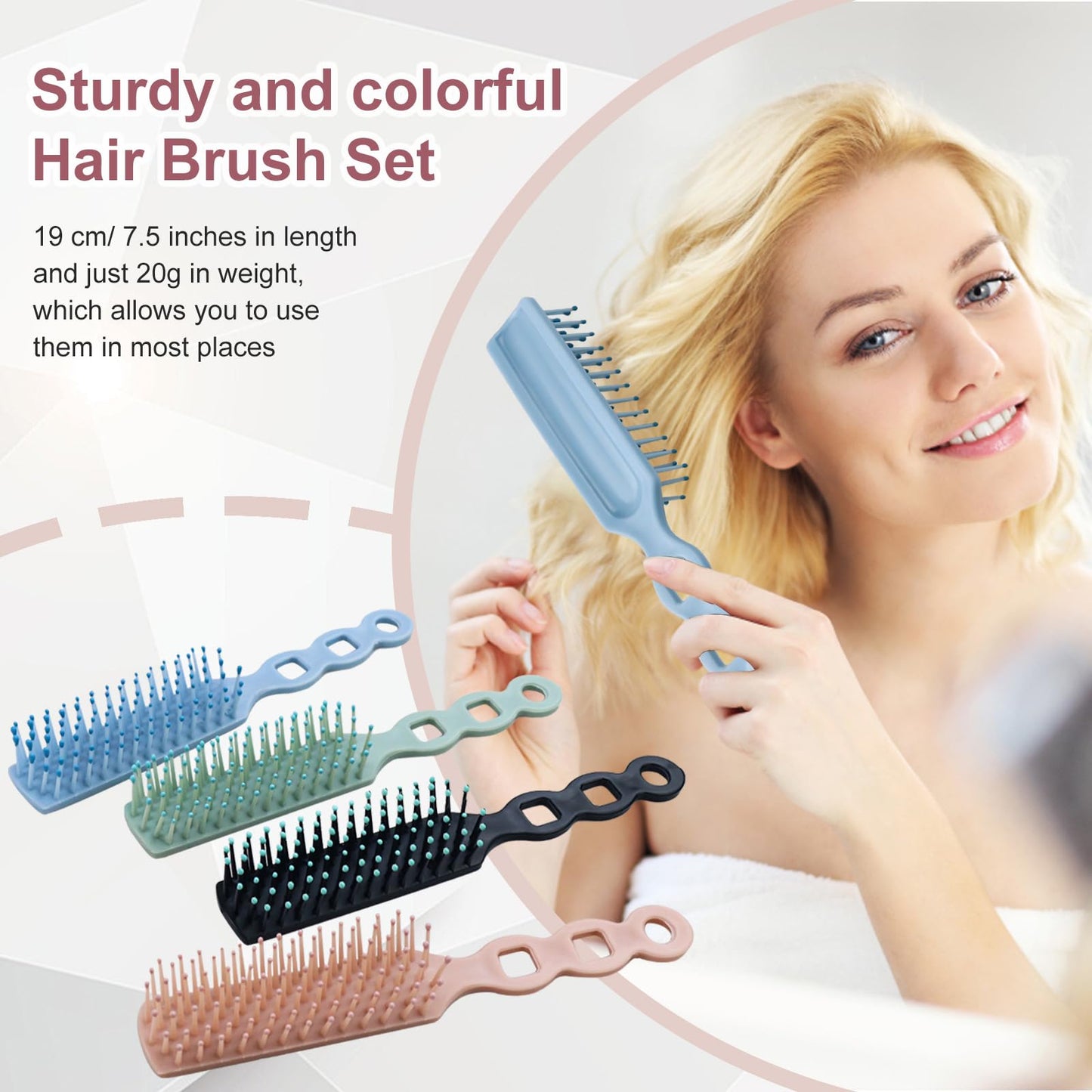 Gisdo 100 Pieces Bulk Hair Brushes Individually Wrapped