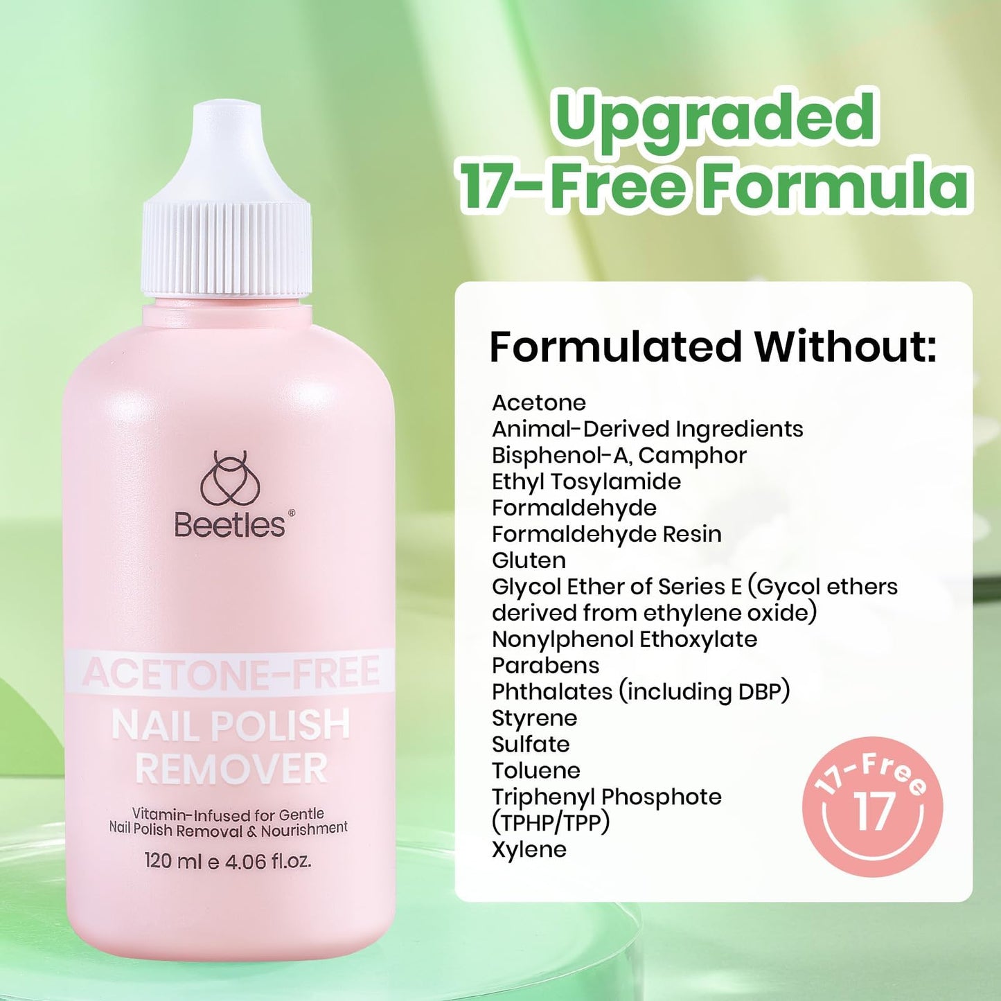 Beetles Nail Polish Remover for Quick Dry Nails Polish Natural Nails