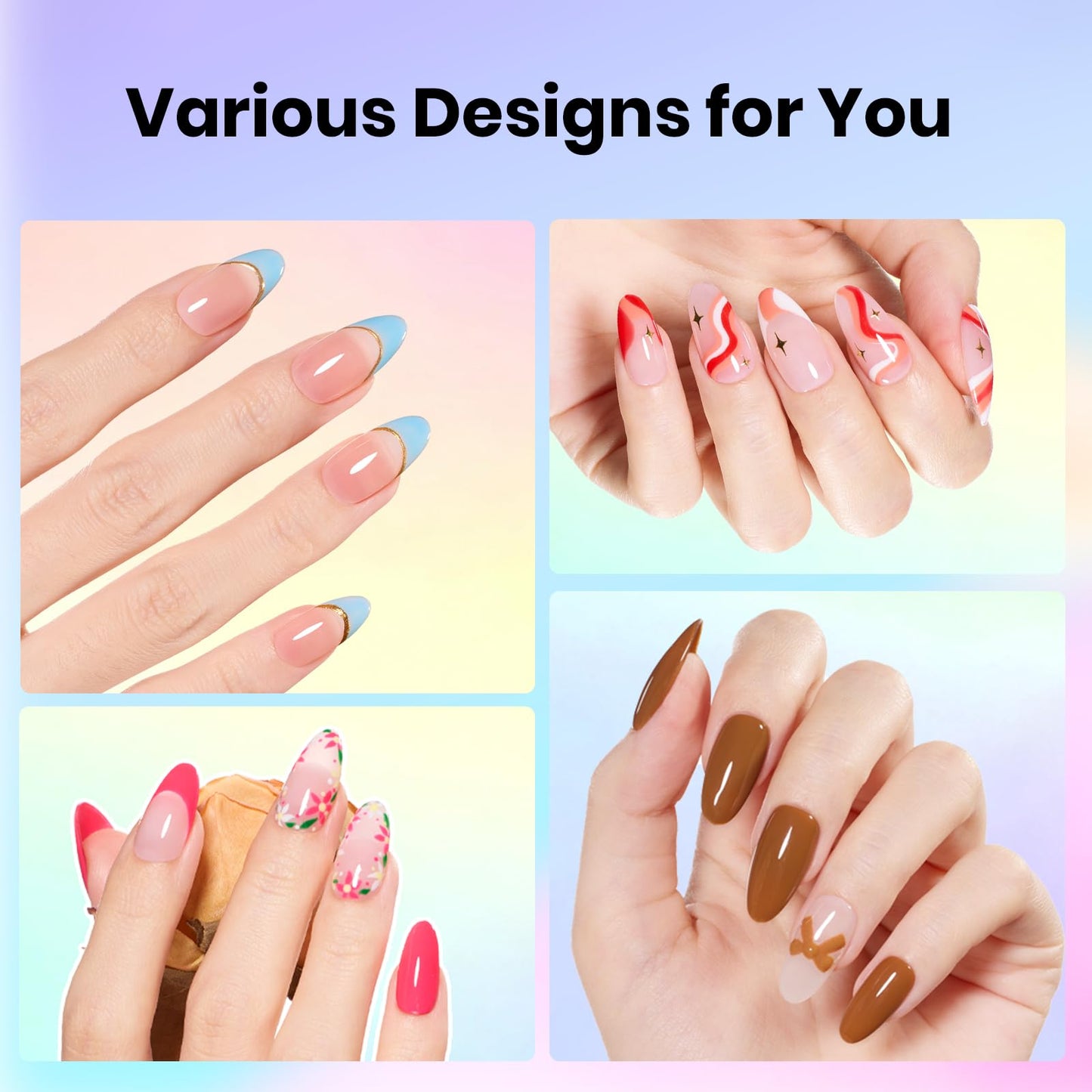 Beetles Gel Nail Polish Kit with U V Light -54 Pcs 32 Colors Gel Nail Set