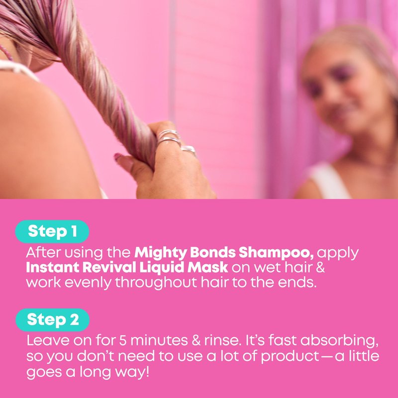 Matrix Instacure Build-A-Bond Instant Revival Liquid Mask - Strengthening Hair Repair For Very Damaged Hair, Citric Acid & Squalane, Softens & Smooths, Vegan & Sulfate-Free