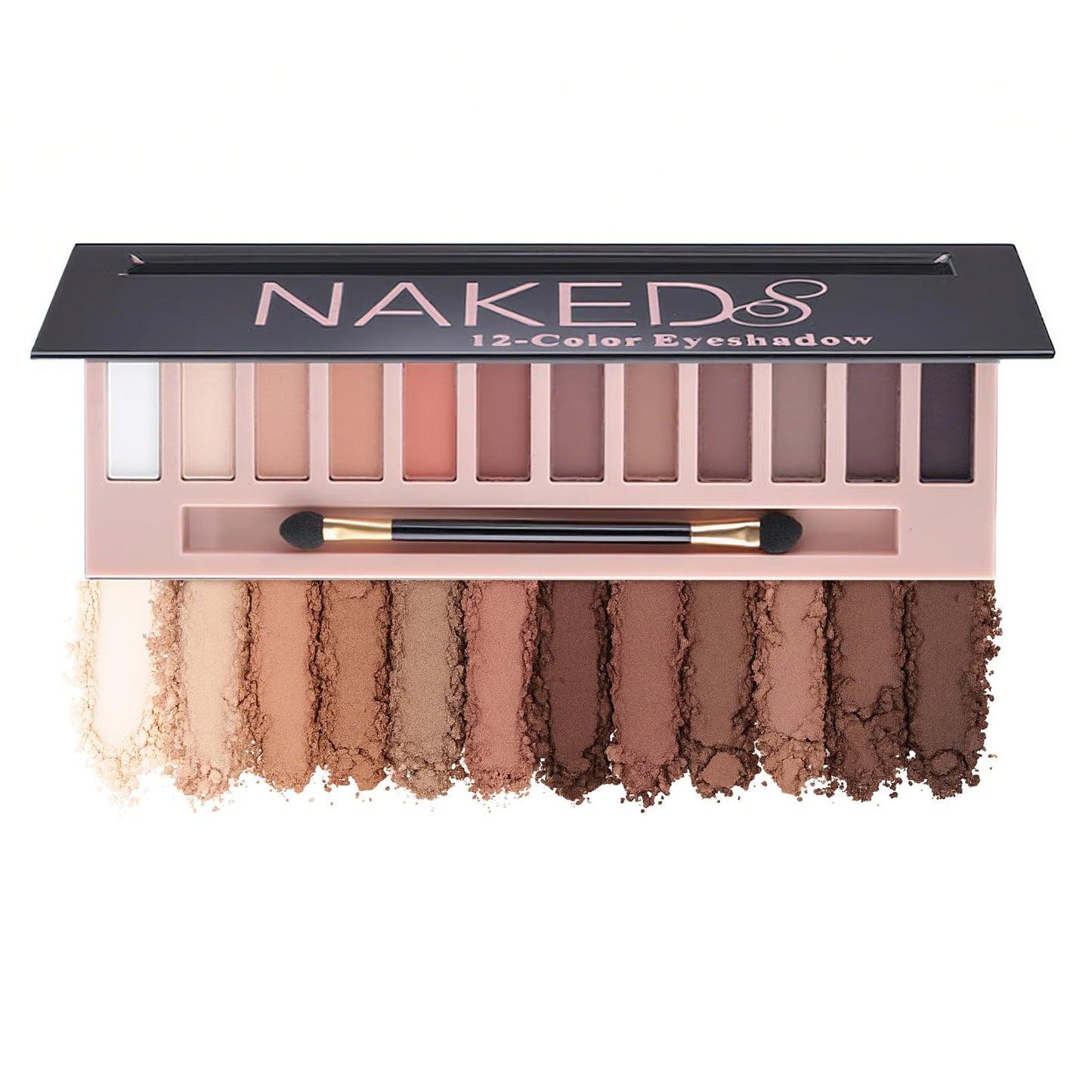 BOLOPER 12 Colors Makeup Nude Colors Eyeshadow Palette Natural Nude Matte Shimmer Glitter Pigment Eye Shadow Pallete Set Waterproof Smokey Professional Beauty Makeup Kit (Matte Color A)