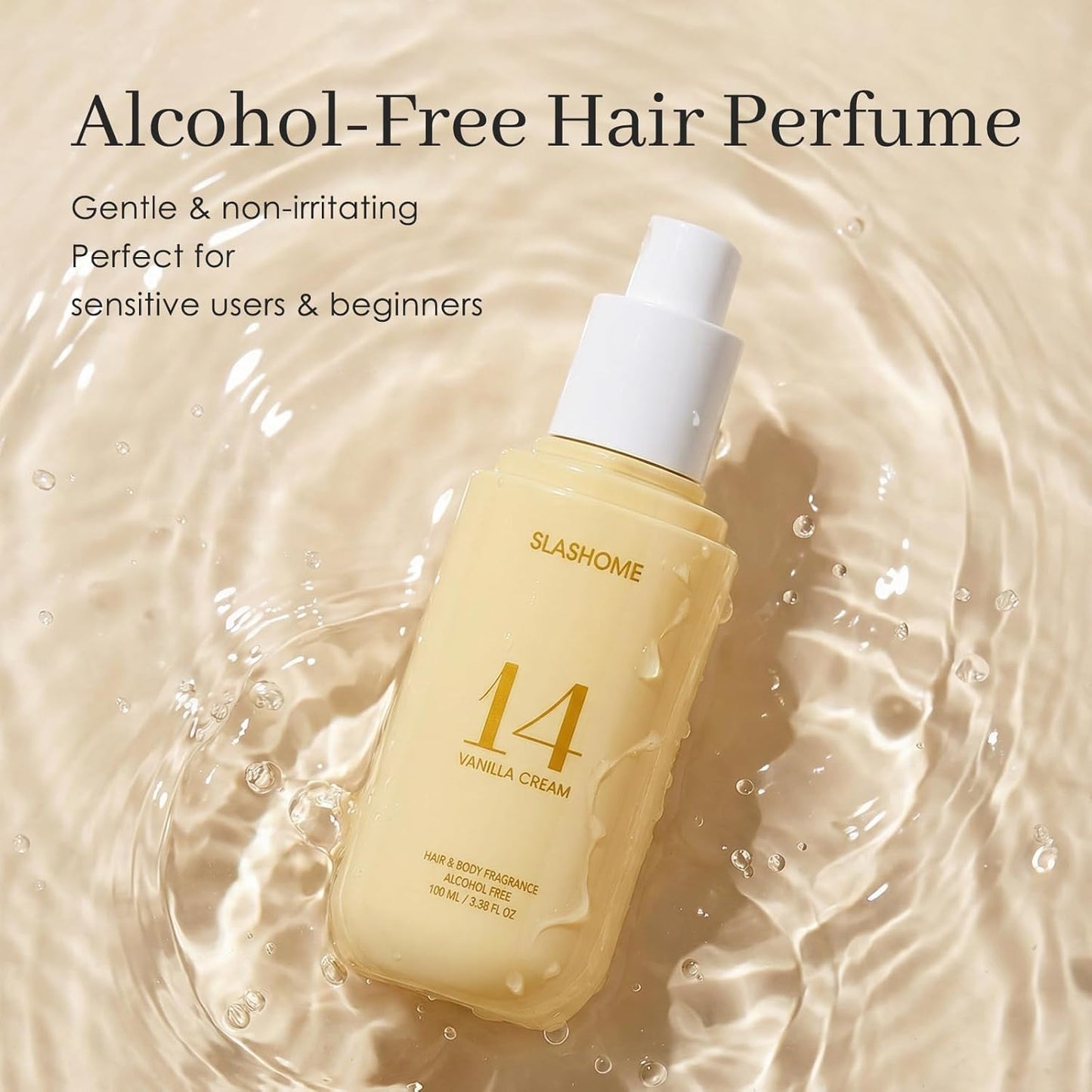 Hair Perfume for Women – Vanilla Cream, Alcohol-Free Soft & Moisturizing Hair & Body Mist, Long-Lasting Clean Fragrance for Hair, Wigs & Fabric, Mother’s Day & Birthday Gift, 100ml / 3.38 fl oz