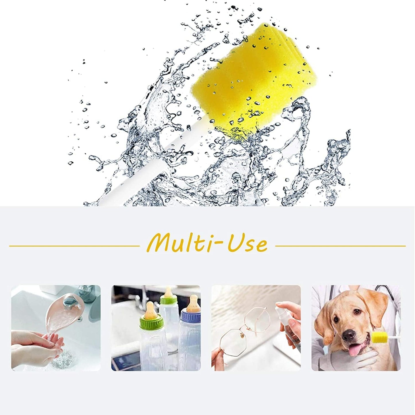 250 Pack Disposable Oral Swabs,Sterile Dental Sponge Swab sticks Unflavored