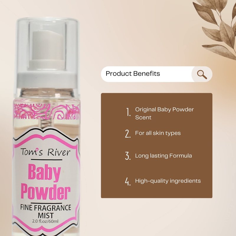 Infinix Baby Fresh Powder Fine Fragrance Mist, 2 fl oz, Pack of 3, Body Spray for Women, Gentle and Long Lasting Perfume for Men & Women, For Daily Use