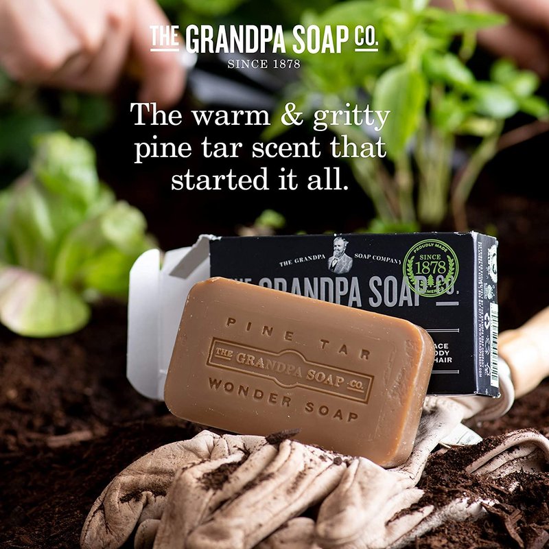 Pine Tar Soap - Natural Skin Care Bar for Dry Skin | 4.25 oz (Pack of 4)