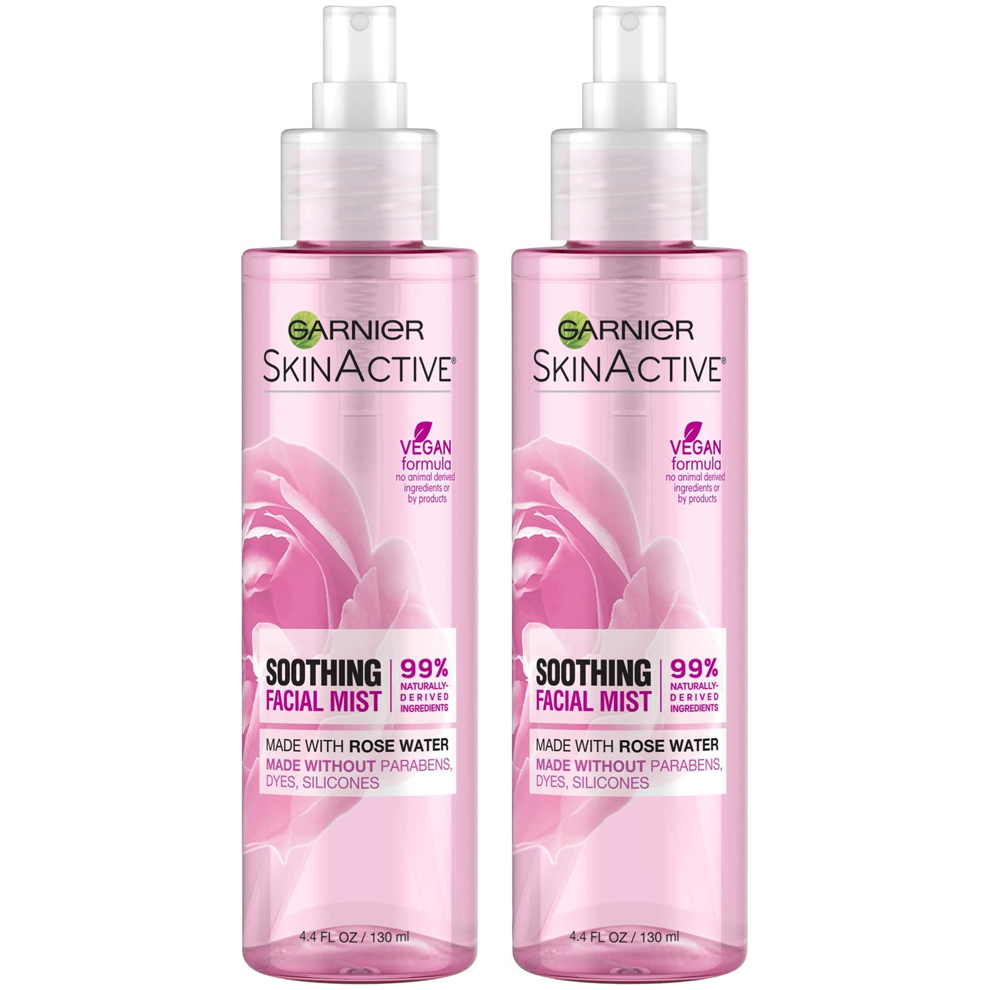 Garnier SkinActive Facial Mist Spray with Rose Water 4.4 Fl Oz 130mL Count Packaging May Vary