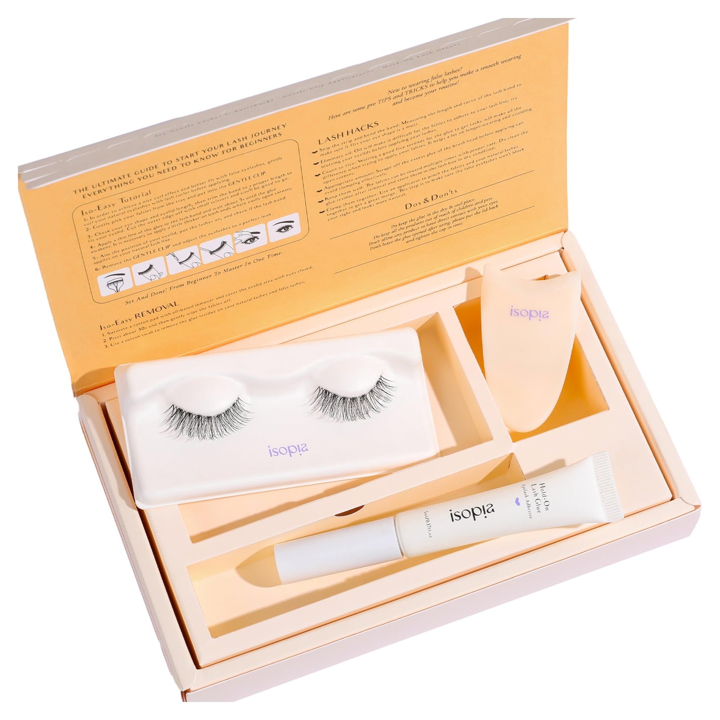 ISOPIA Fake Enyelashes,False eyelash,False Eyelash kit,best fake eyelashes,Wearing Starter Friendly Kit,Reusable,Cruelty-Free, Contact Lens Friendly
