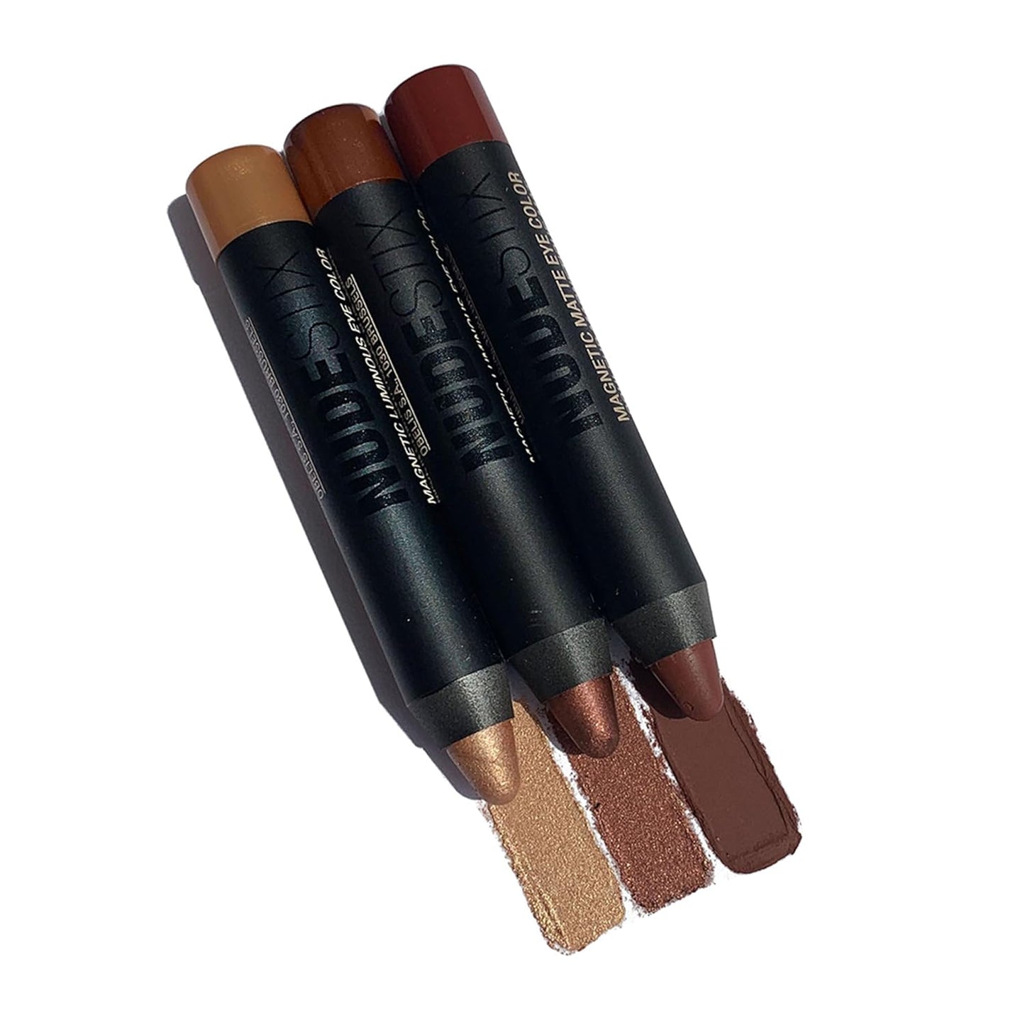 Nudestix Mini Nude Metallic Berry Eye Kit - 3-Piece Cream Eyeshadow & Eyeliner Set for Long-Lasting Color | Rich Berry Shades