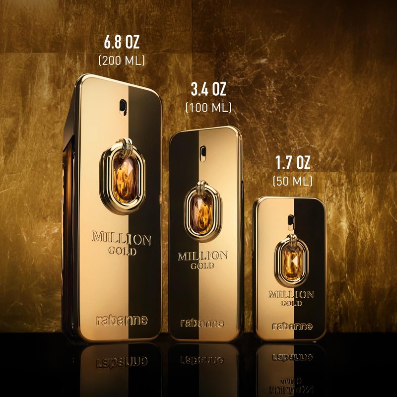 Million Gold Elixir Parfum Intense - Long-Lasting Men's Fragrance with Vanilla & Sandalwood | 3.4 oz