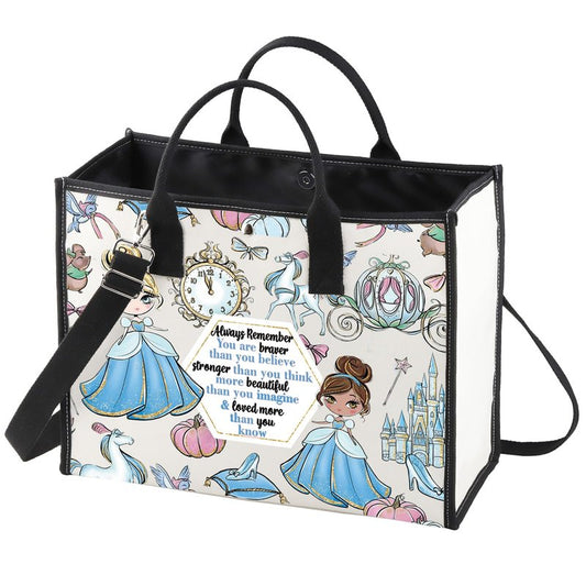 WZMPA Magical Princess Cosmetic Bag Scullery Maid Fans Gift You Are Braver Stronger Beautiful Than You Know Makeup Zipper Pouch Bag (Princess C -TB)
