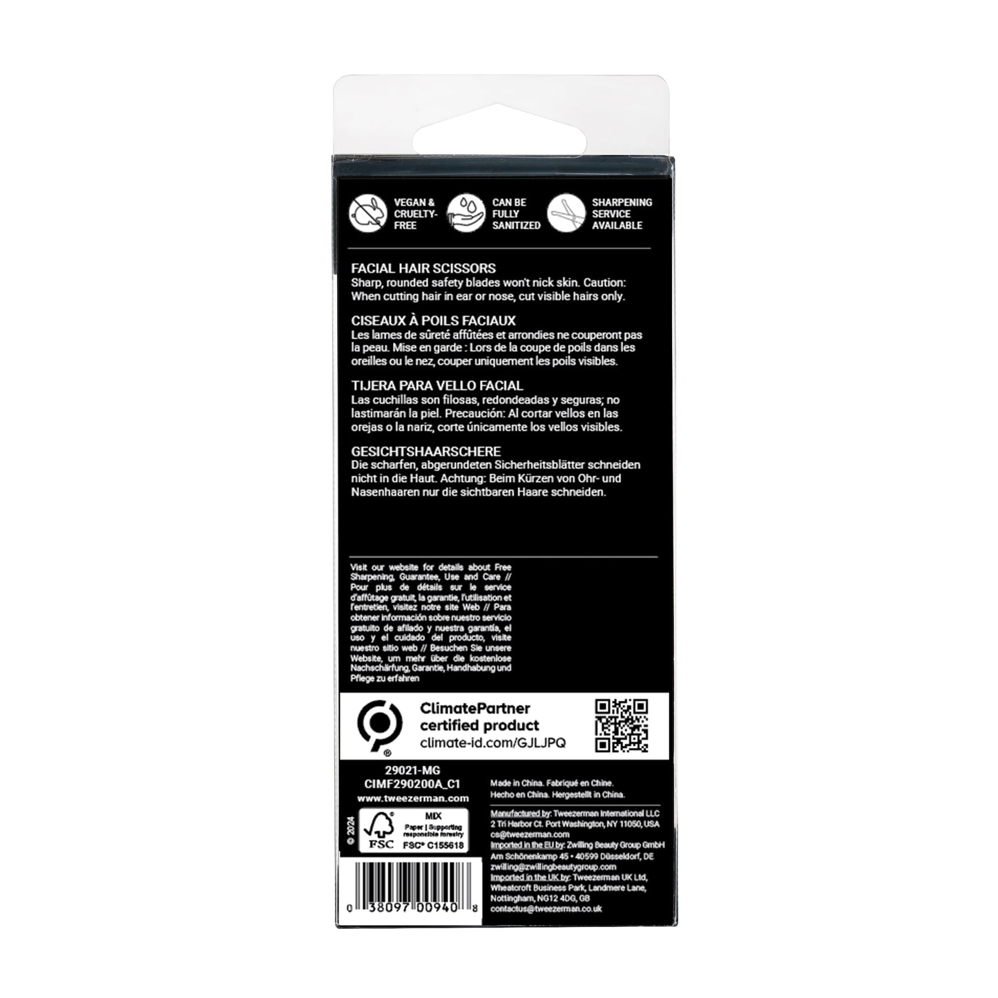 Tweezerman G.E.A.R. Facial Hair Scissors For Men