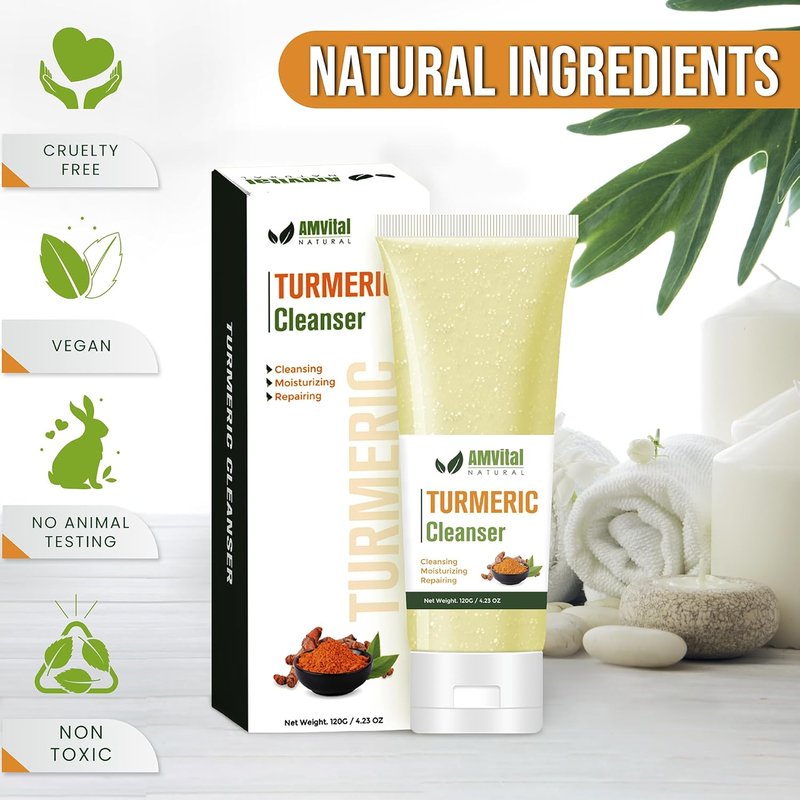 Turmeric Skincare Bundle - Cleanser, Toner, Cream & Serum for Radiant, Even-Toned Skin | All-Natural Ingredients