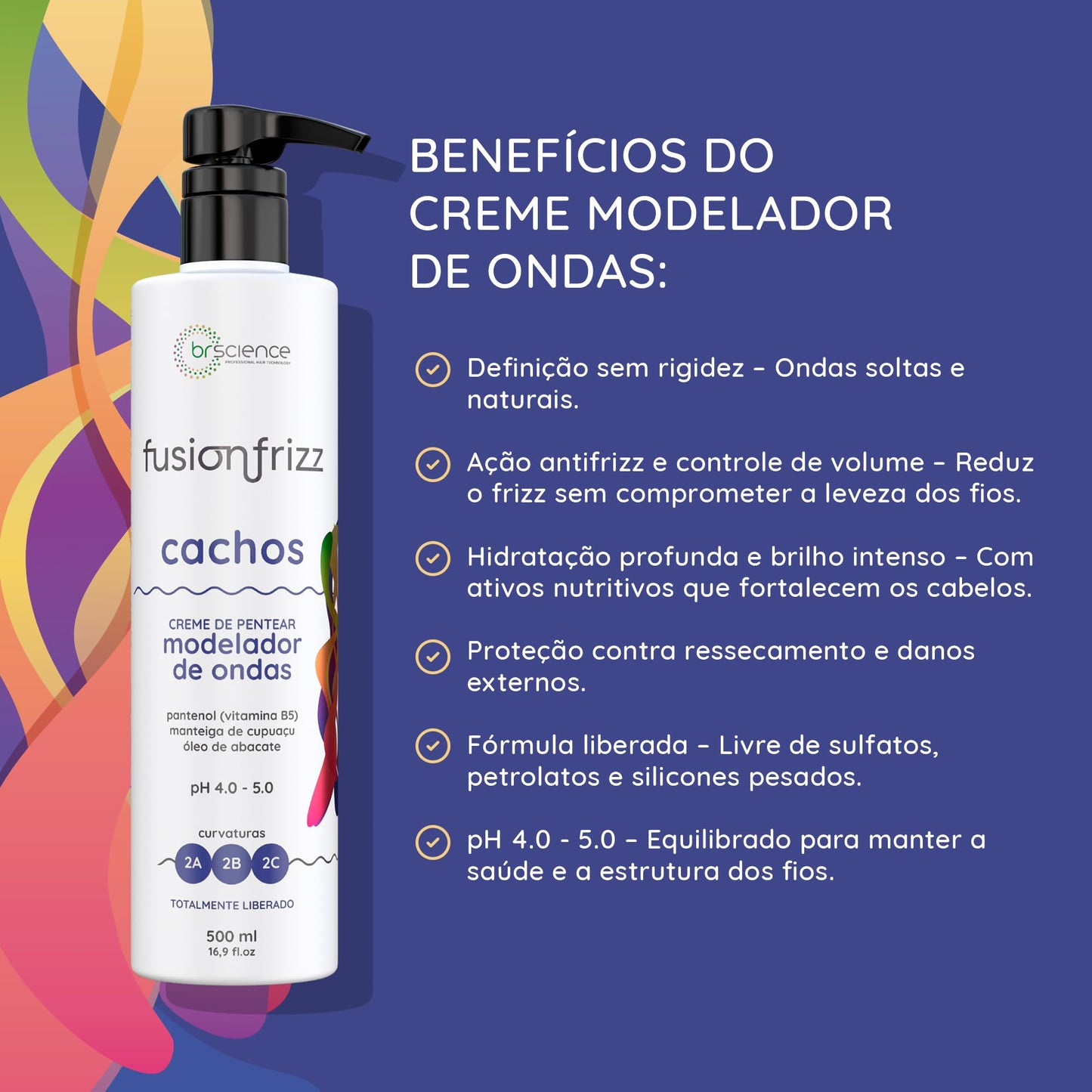 Brscience Curl Cream for Wavy Hair, Curl Defining Cream for 2A, 2B, 2C Waves, Nourishing Hair Cream for Women – Frizz Control, Vegan Curly Hair Products | 16.9 Fl Oz