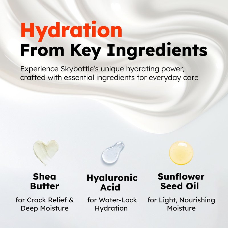skybottle Scented Hand Cream, Fast-Absorbing Shea Butter & Hyaluronic Acid Moisturizer, Patchouli & Jasmine Scent, Perfumed Korean Lotion Gift for Dry Skin, Travel Friendly, 1.7 Fl Oz