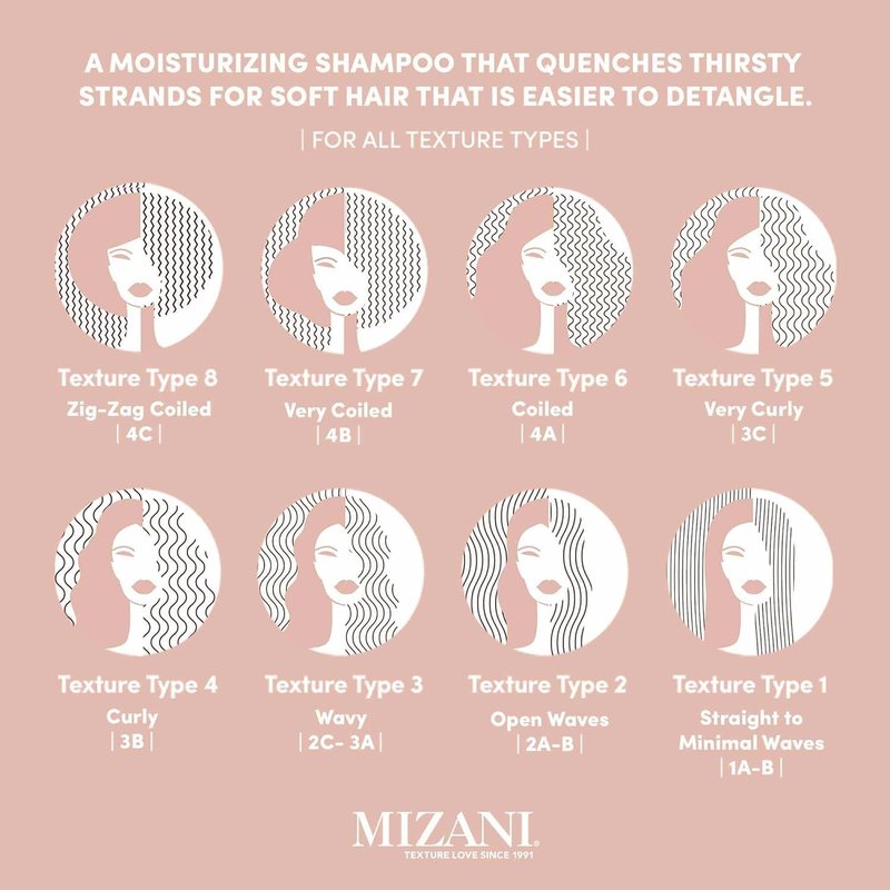 Mizani Moisture Fusion Moisture Rich Shampoo - Gently Cleanses & Conditions Hair, With Argan Oil, For Dry Hair, 16.9 Fl Oz